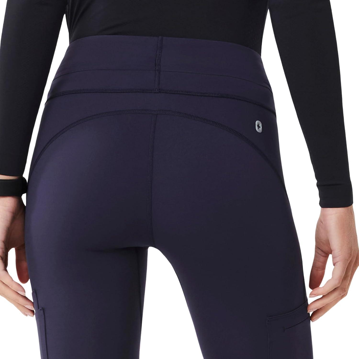 imageFIGS Seville High Waisted ScrubLegging for Women Slim Fit Scrub Pant Legging 6 Pockets FormFitting 4Way StretchNavy