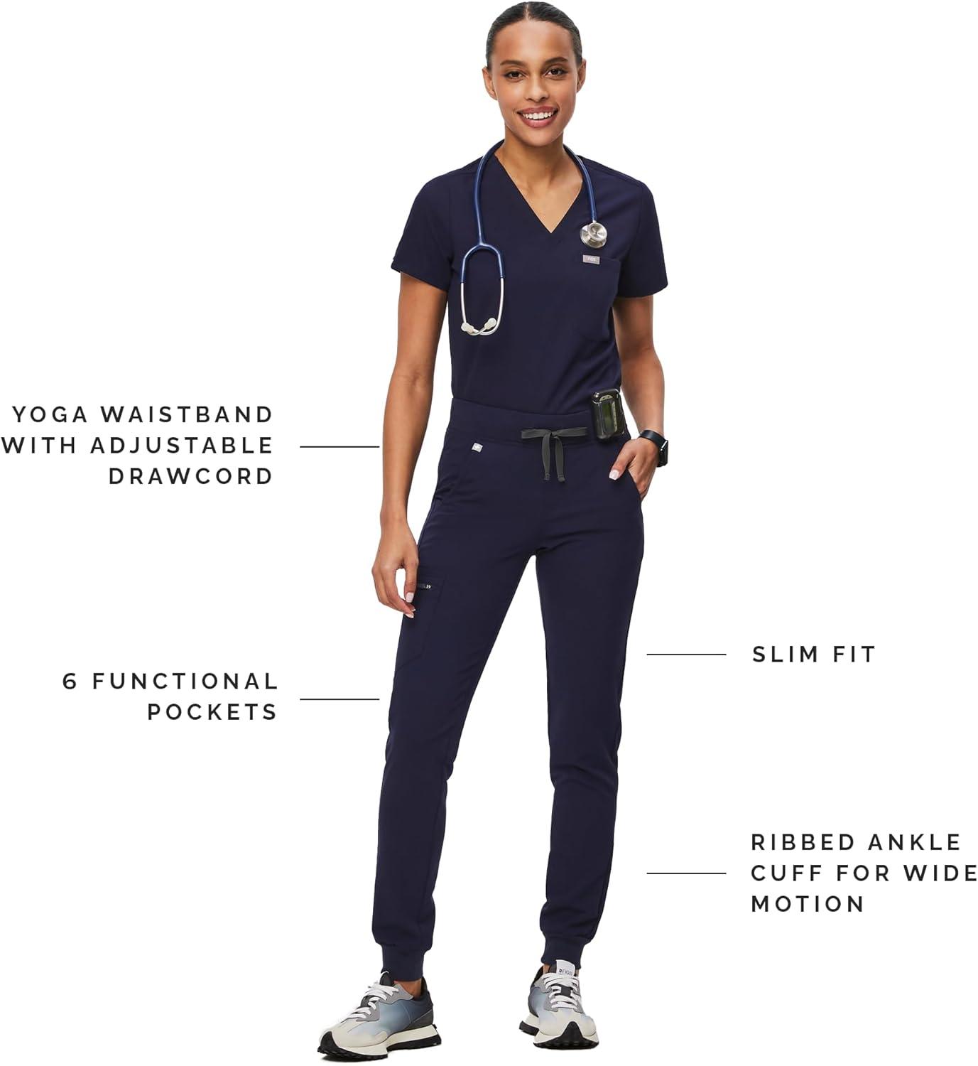 imageFIGS Zamora Jogger Style Scrub Pants for Women Navy XSmall Petite