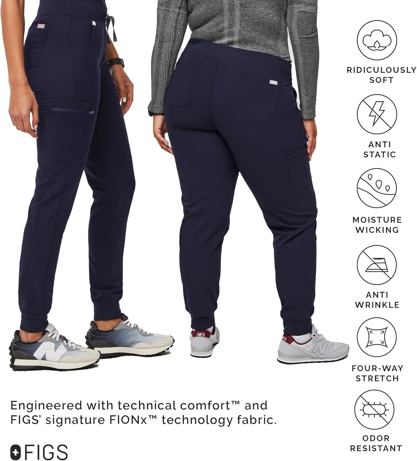 imageFIGS Zamora Jogger Style Scrub Pants for Women Navy XSmall Petite
