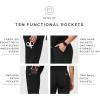 FIGS YOLA Skinny Maternity Scrub Pants for Women — Straight Leg, 7 Pockets, 4-Way Stretch, Anti-Wrinkle