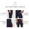 FIGS Zamora Jogger Style Scrub Pants for Women – Navy, X-Small Petite