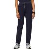 FIGS YOLA High Waisted Skinny Scrub Pants for Women — 11 Pockets, 4-Way Stretch, Yoga Waistband – Navy, Petite 2XL