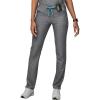 FIGS YOLA Skinny Scrub Pants for Women — Slim Fit, Straight Leg, 11 Pockets 4-Way Stretch, Anti-Wrinkle – Graphite, XS Regular