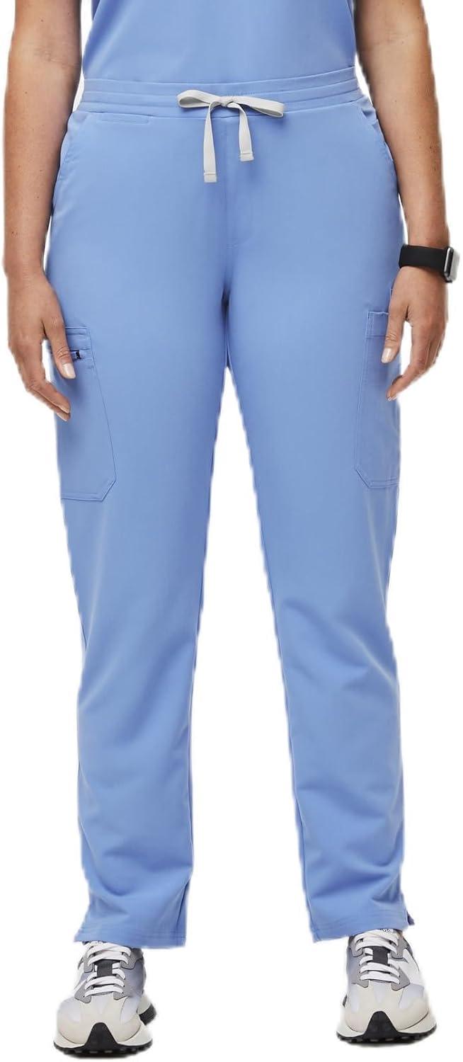imageFIGS YOLA Skinny Scrub Pants for Women Slim Fit Straight Leg 11 Pockets 4Way Stretch AntiWrinkleCeil Blue