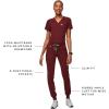FIGS Zamora Jogger Style Scrub Pants for Women – Burgundy, Medium Petite