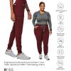 FIGS Zamora Jogger Style Scrub Pants for Women – Burgundy, Medium Petite