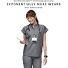 FIGS Rafaela Oversized Scrub Top for Women – Graphite, M