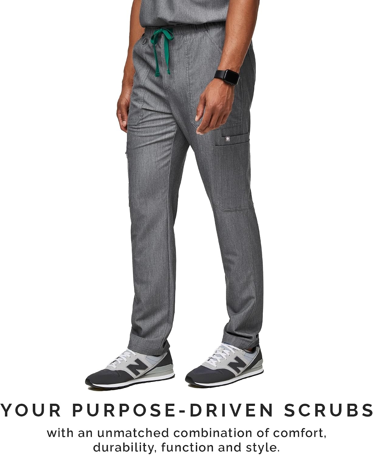 image:imageFIGS Cairo Cargo Scrub Pants for Men Classic Straight Leg Fit 9 Pockets 4Way Stretch AntiWrinkleGraphite