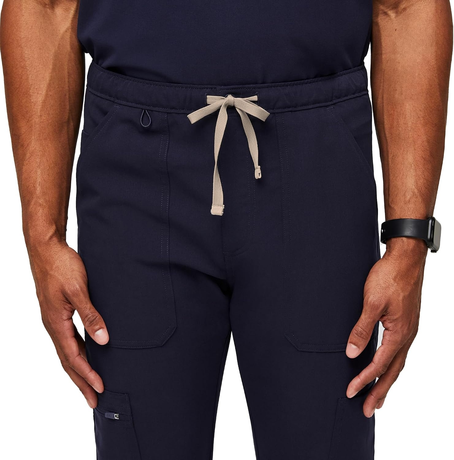 image:imageFIGS Cairo Cargo Scrub Pants for Men Classic Straight Leg Fit 9 Pockets 4Way Stretch AntiWrinkleNavy Blue