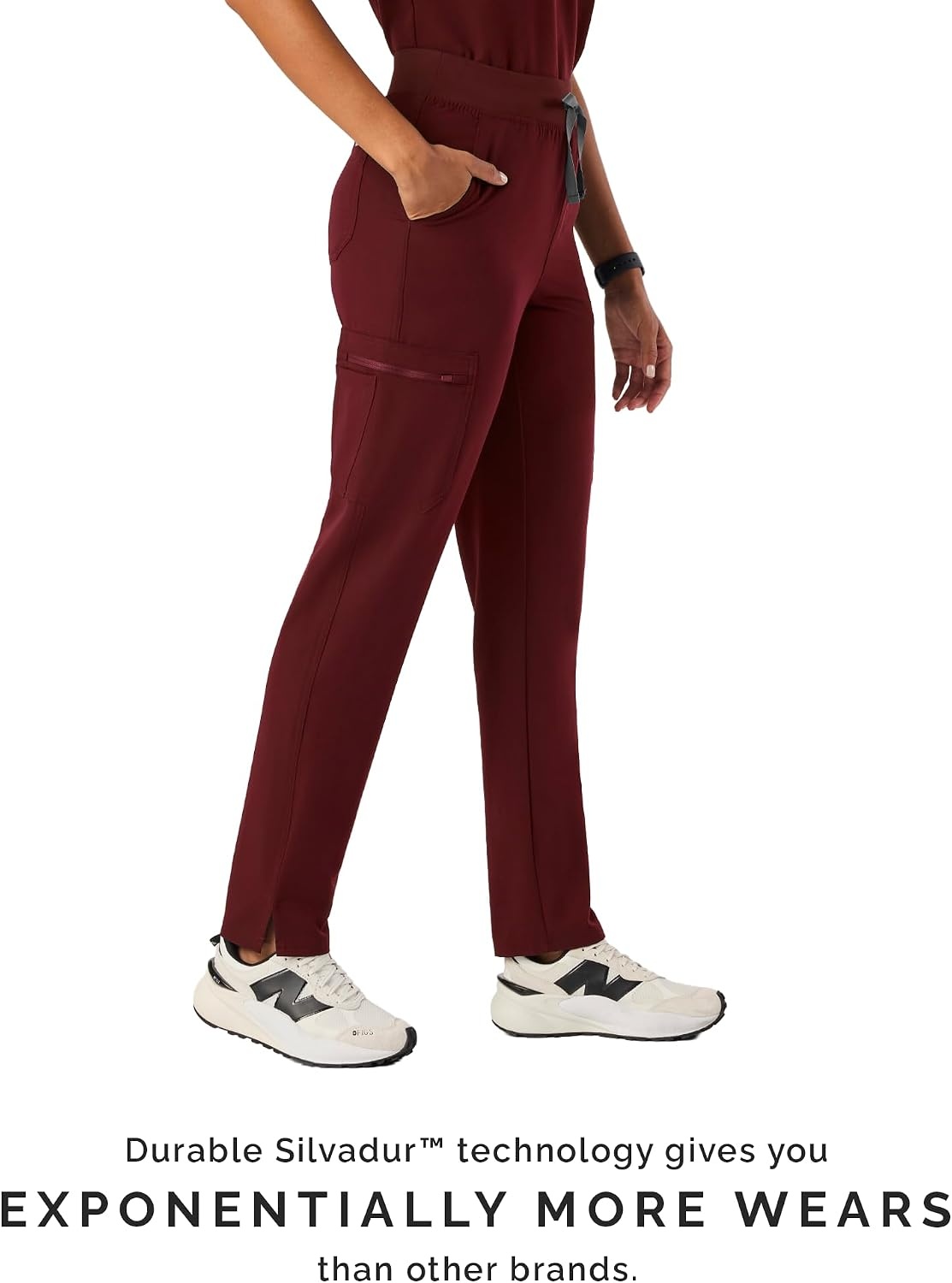 image:imageFIGS Yola HighRise Slim Scrub Pant for WomenBurgundy