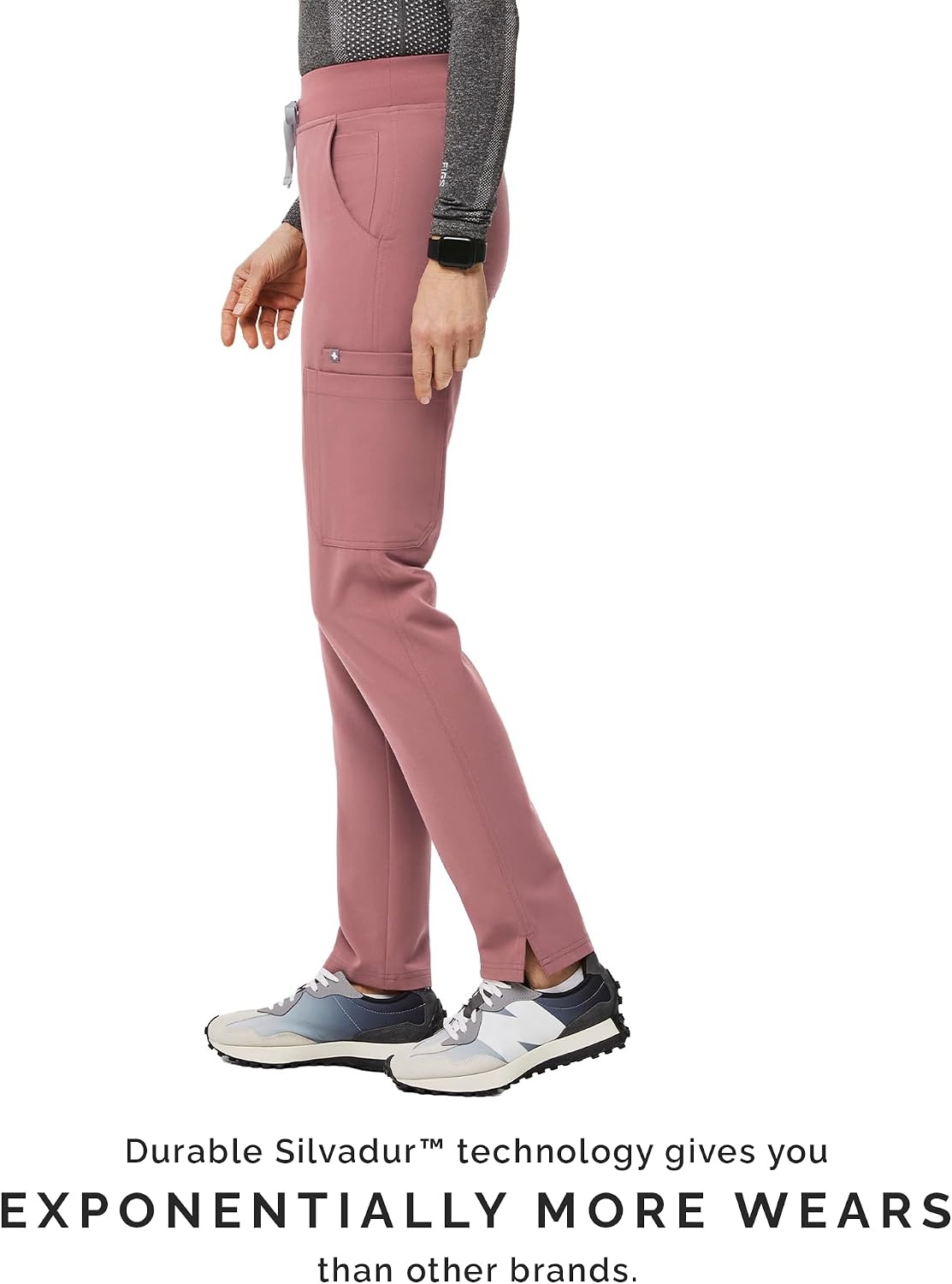 image:imageFIGS Yola HighRise Slim Scrub Pant for WomenMauve 30