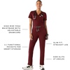 FIGS Yola High-Rise Slim Scrub Pant for Women(Burgundy 3.0)
