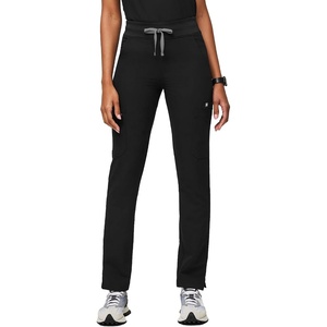 FIGS Yola High-Rise Slim Scrub Pant for Women(Black)