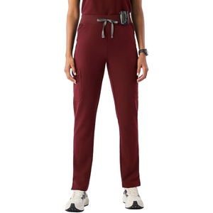 FIGS Yola High-Rise Slim Scrub Pant for Women(Burgundy)